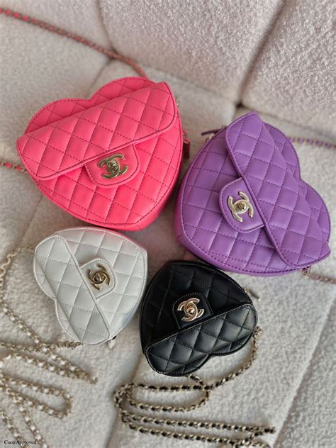 chanel bags heart|chanel heart bag 2022.